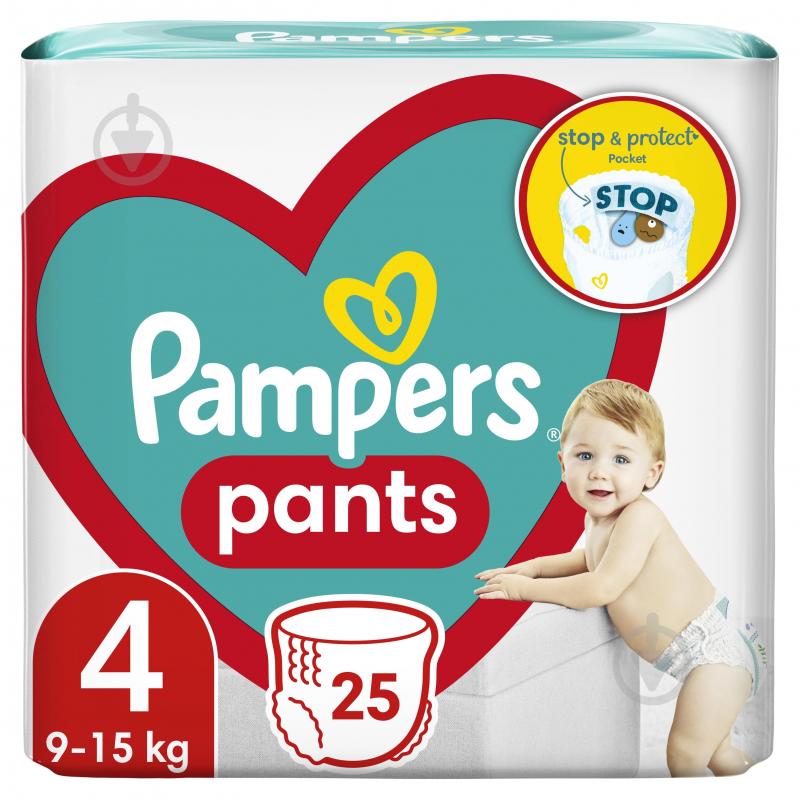 Підгузки-трусики Pampers Pants 4 9-15 кг 25 шт. - фото 1