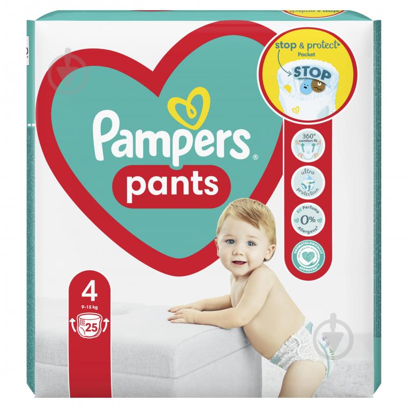 Підгузки-трусики Pampers Pants 4 9-15 кг 25 шт. - фото 2