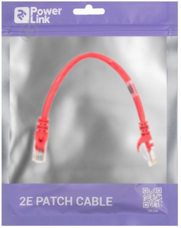 Патч-корд 2E Cat 5e UTP RJ45 26AWG 7/0.16 Cu 2E-PC5ECOP-020RD 0,2 м красный - фото 3