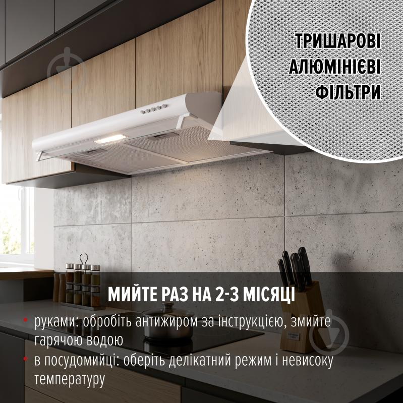 Вытяжка Perfelli PL 5144 W LED плоская - фото 4