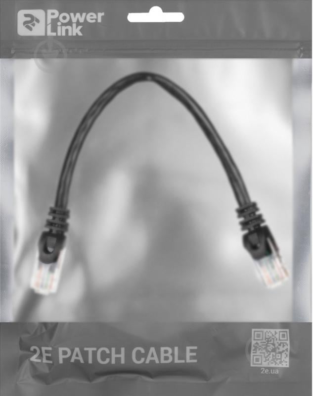 Патч-корд 2E Cat 6 UTP RJ45 26AWG 7/0.16 Cu 2E-PC6COP-020BK 0,2 м черный - фото 3