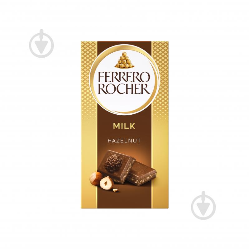 Шоколад Ferrero Rocher molochnyy z lisovym horikhom 90 h 38 Rocher молочный с орехом 90 г - фото 1