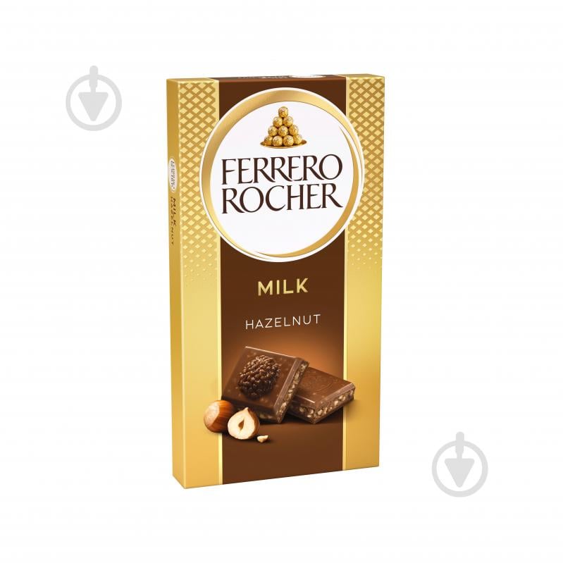 Шоколад Ferrero Rocher molochnyy z lisovym horikhom 90 h 38 Rocher молочный с орехом 90 г - фото 2