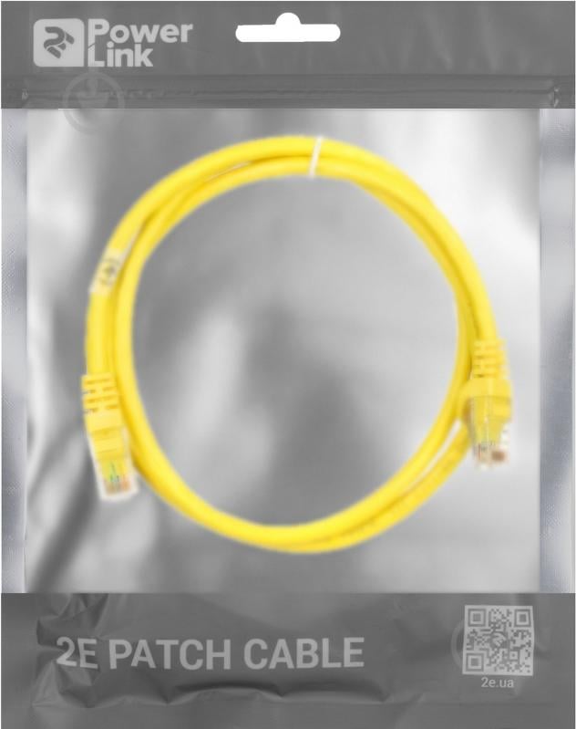 Патч-корд 2E PC6COP - 100YLW Cat 6 / RJ45 / 26AWG 1 м желтый - фото 3