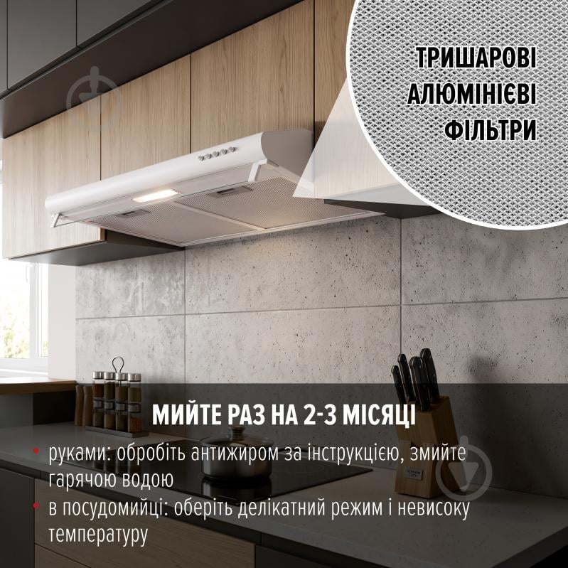 Вытяжка Perfelli PL 6144 W LED плоская - фото 4 Вытяжка Perfelli PL 6144 W LED плоская - фото 4