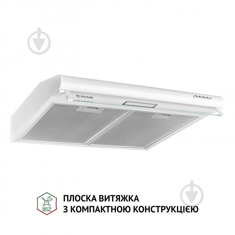 Витяжка Perfelli PL 6144 W LED пласка - фото 2