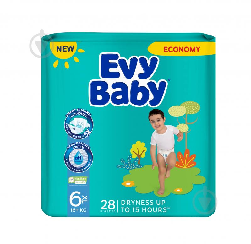 Подгузники Evy Baby XL XL 16+ кг 28 шт. - фото 1