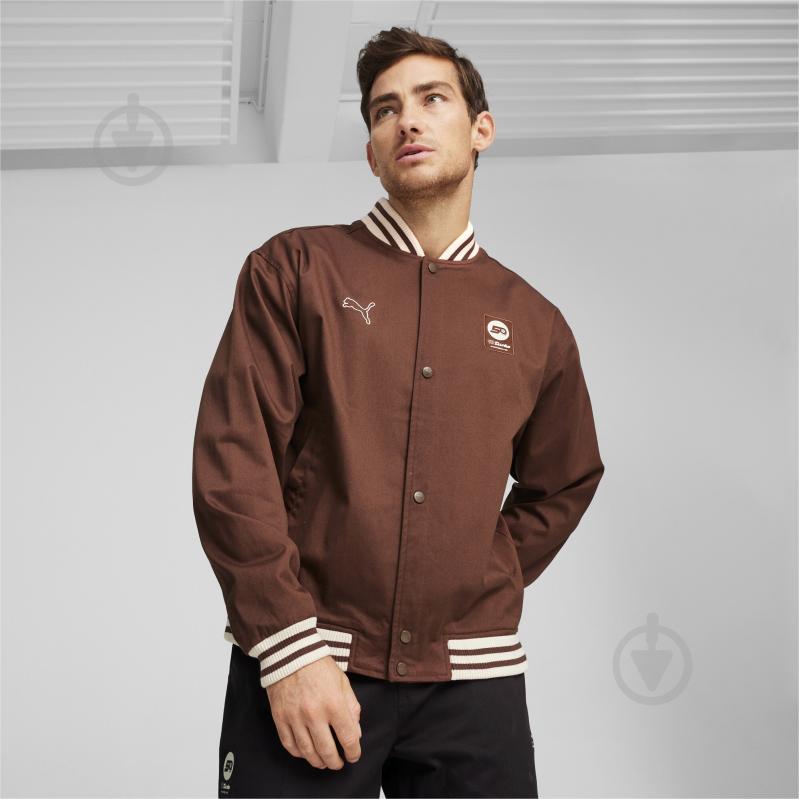 Джемпер Puma PL STATEMENT BOMBER JACKET 62454705 р.S коричневый - фото 3