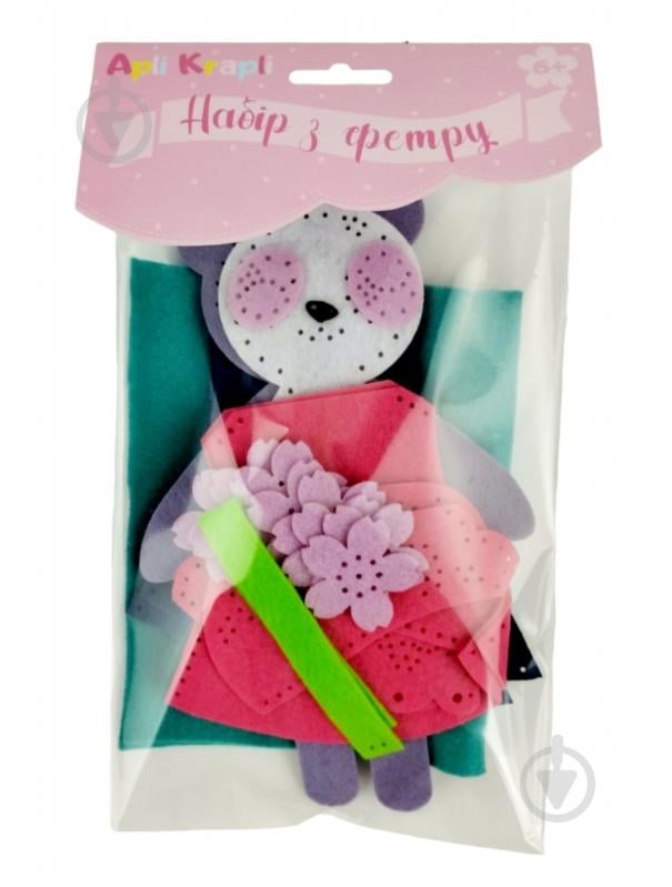 Набір Apli Krapli Зший сам іграшку з фетру Панда ЗІ-04 - фото 2 Набір Apli Krapli Зший сам іграшку з фетру Панда ЗІ-04 - фото 2