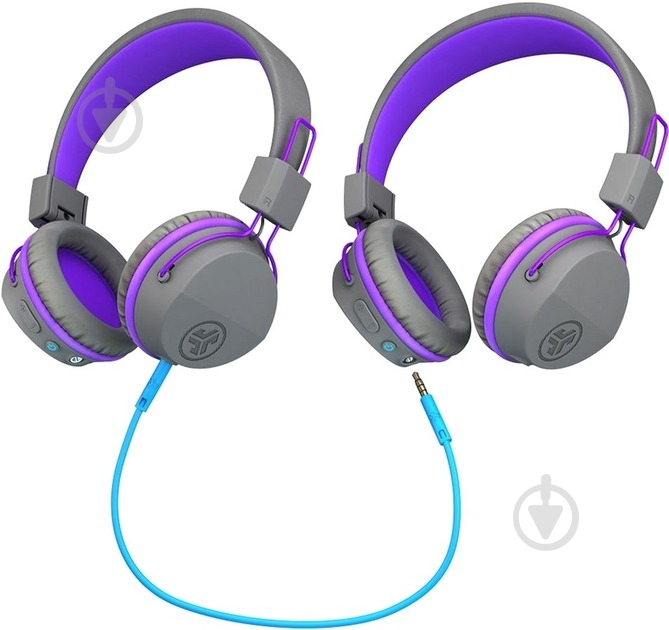 Навушники JLab JBuddies Studio Kids Wireless graphite/violet (IEUHBSTUDIORGRYPRPL4) - фото 4