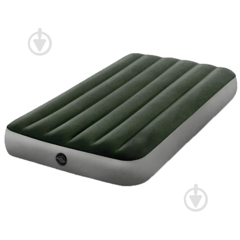 Ліжко надувне Intex Prestige Downy 64107 191х99 см зелено-сірий - фото 3