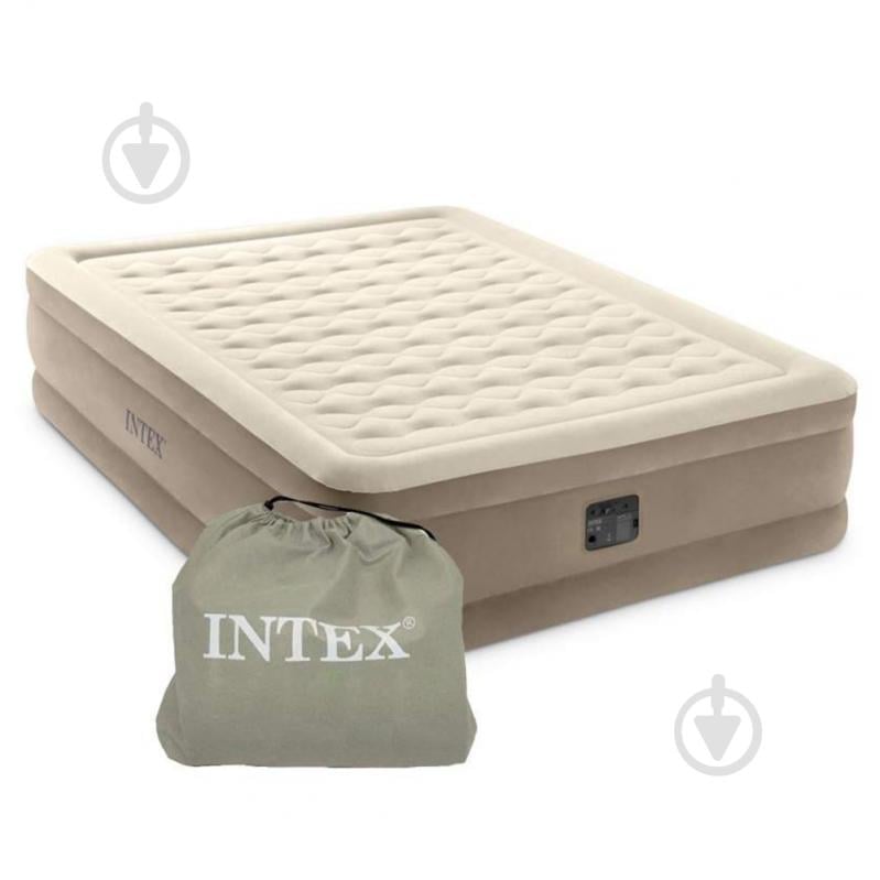 Ліжко надувне Intex 64428 203х152 см бежевий - фото 6