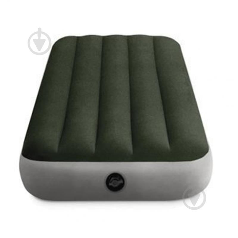Ліжко надувне Intex 64760 191х76 см зелено-сірий - фото 2
