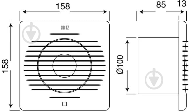 Вентилятор HOROZ ELECTRIC 500-000-100 - фото 2