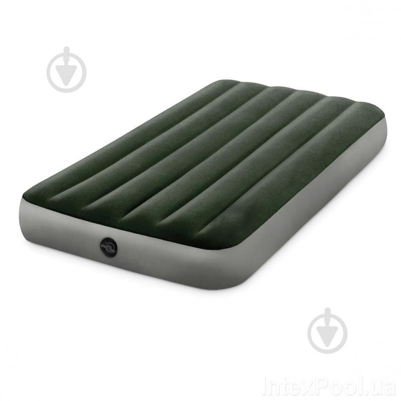 Ліжко надувне Intex 64761 191х99 см зелено-сірий - фото 2