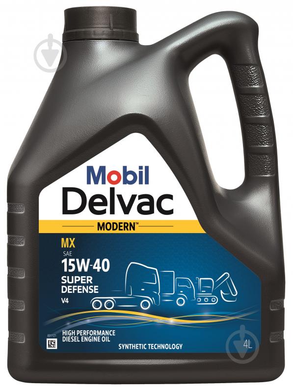 Моторное масло Mobil DELVAC MODERN Super Defense V4 15W-40 4 л (157463) - фото 1