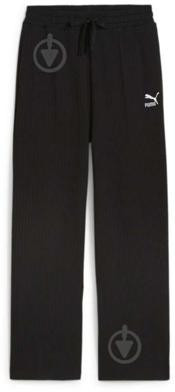 Штани Puma CLASSICS RIBBED RELAXED PANTS 62426801 р. XS чорний - фото 1