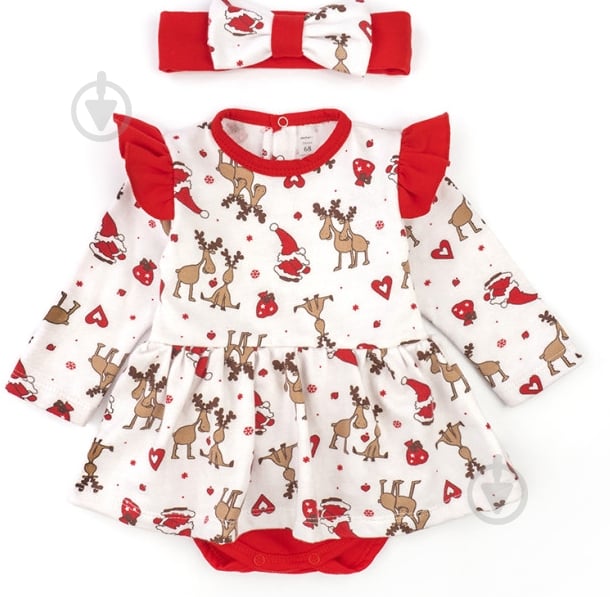 Боди для девочек для девочки Dexter`s Christmas reindeer р.68 белый 332113 - фото 1 Боди для девочек для девочки Dexter`s Christmas reindeer р.68 белый 332113 - фото 1