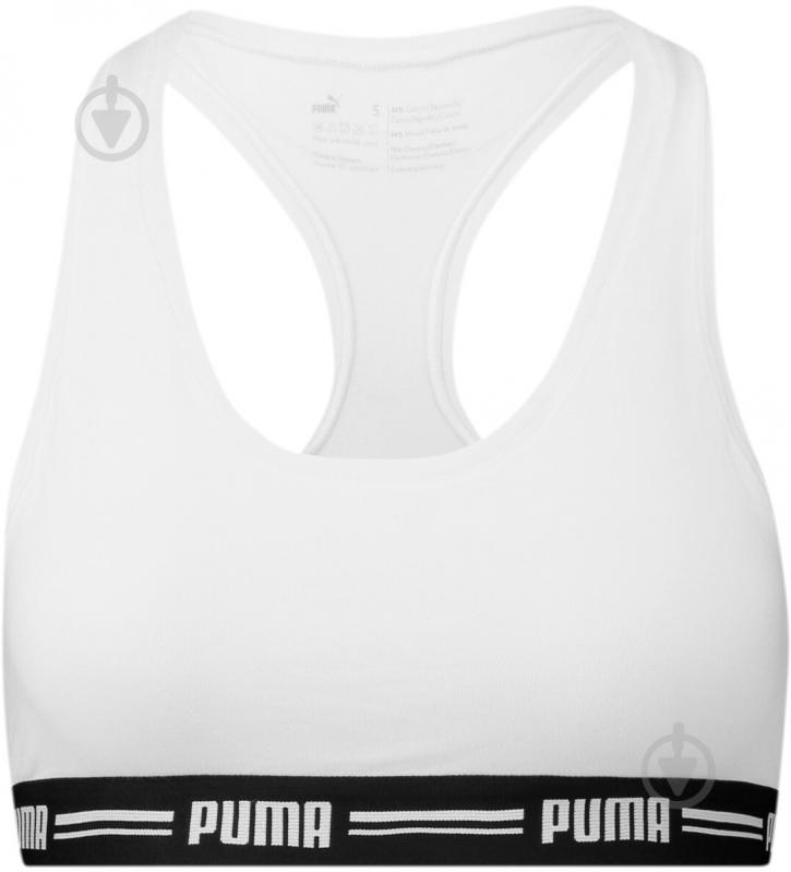 Бра Puma WORACER BACK TOP 1P HANG 90786205 р.XS белый - фото 1