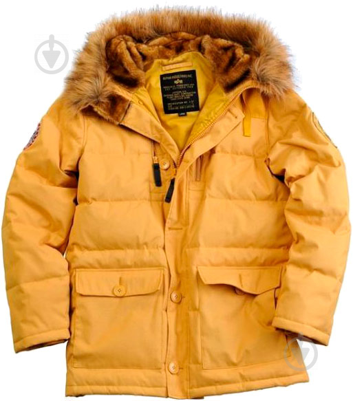 Куртка-парка мужская зимняя Alpha Industries Arctic Jacket AL-IND-AJ-Y р.XL yellow - фото 1