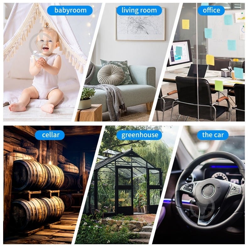 Термогігрометр цифровий YGH6222 білий - фото 6