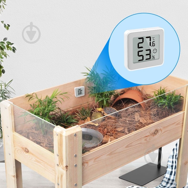 Термогігрометр цифровий YGH6222 білий - фото 7