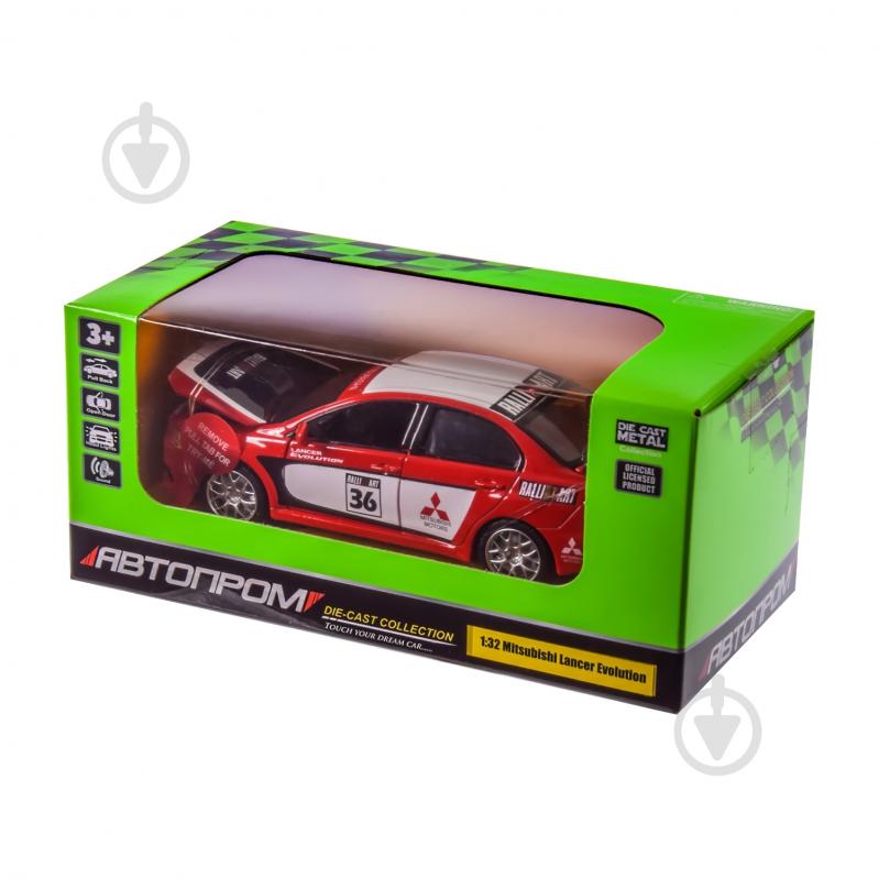 Автомодель Автопром 1:32 Mitsubishi Lancer Evolution в ассортименте 68410 - фото 5 Автомодель Автопром 1:32 Mitsubishi Lancer Evolution в ассортименте 68410 - фото 5