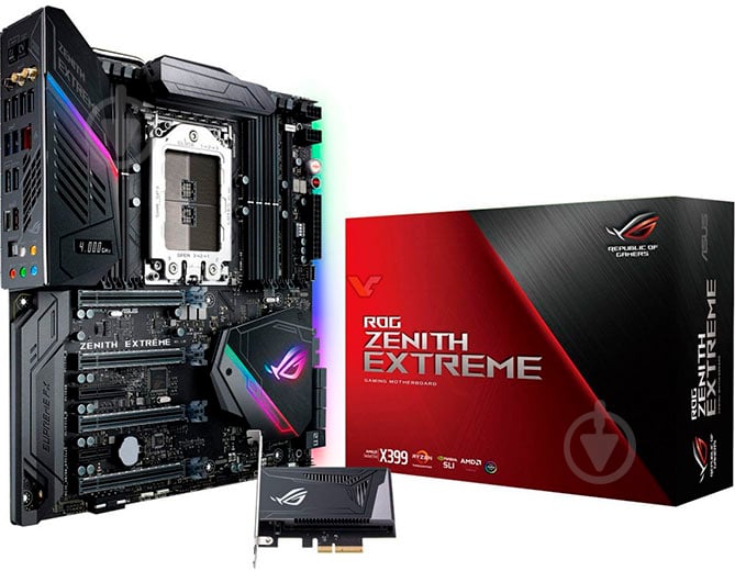 Материнська плата Asus ROG ZENITH EXTREME (Socket TR4, AMD X399, E-ATX) - фото 6