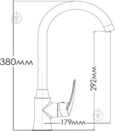 Змішувач для кухні Mixxen Грація MXH1005 - фото 2