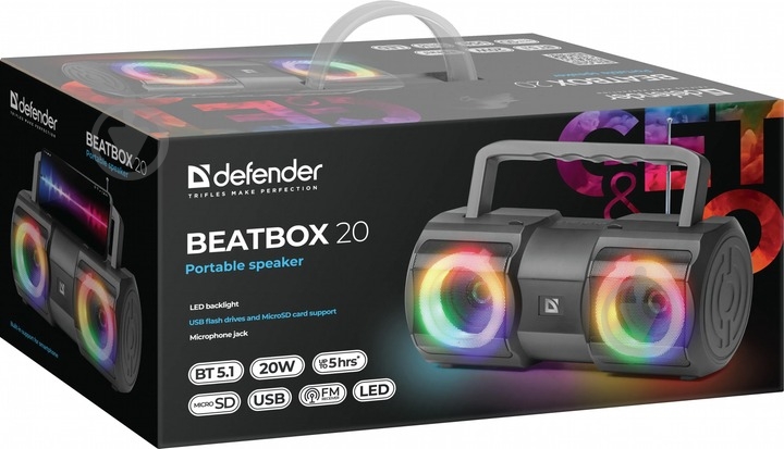 Акустична система Defender Beatbox 20 black (65420) - фото 6