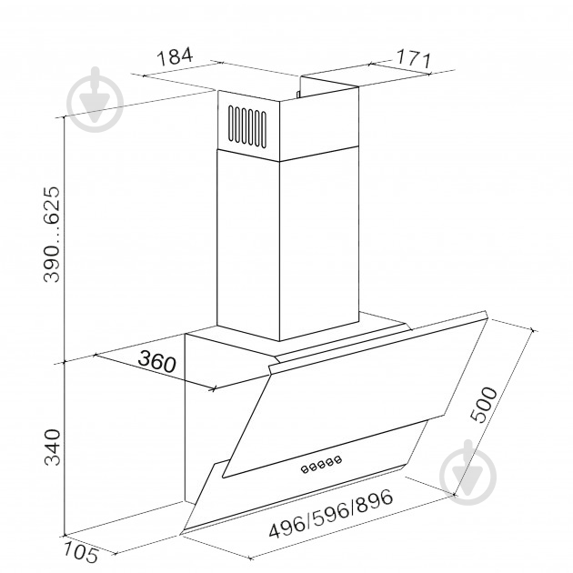 Вытяжка Eleyus Virto 700 60 BG - фото 11 Вытяжка Eleyus Virto 700 60 BG - фото 11