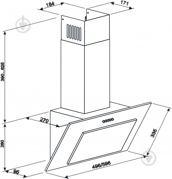 Витяжка Eleyus VERTICAL 470 50 WH - фото 13