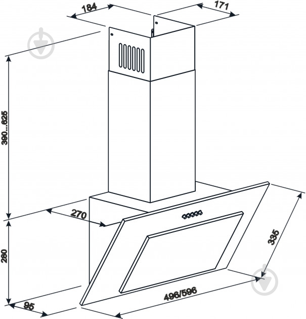 Витяжка Eleyus Vertical 470 60 WH - фото 13