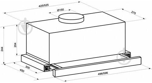 Вытяжка Eleyus Storm G 1200 LED SMD 60 WH - фото 20