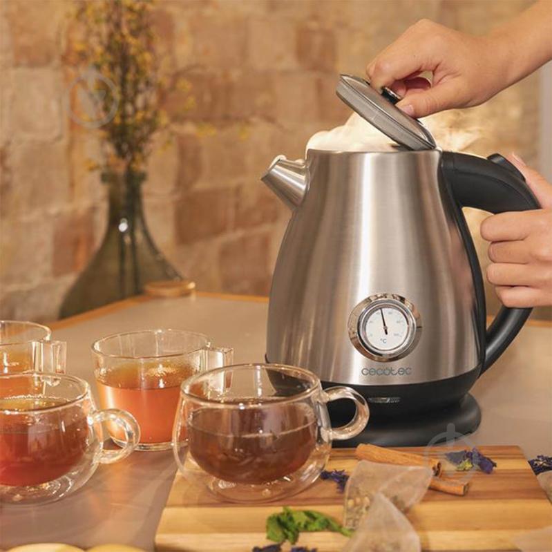 Электрочайник CECOTEC ThermoSense 620 Retro Steel - фото 3