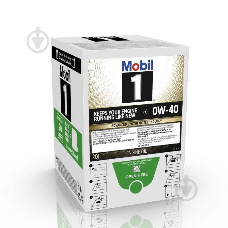 Моторне мастило Mobil 1 FS BAG-IN-BOX 0W-40 20 л (153730) - фото 1