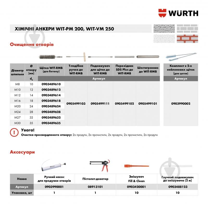 Подовжувач для металевих щіток WIT-RMB з різьбою M6, 270 мм WURTH - фото 2 Подовжувач для металевих щіток WIT-RMB з різьбою M6, 270 мм WURTH - фото 2