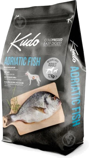 Корм сухий для собак для великих порід/для середніх порід KUDO адріатична риба КДС-13_8606109019831 12 кг - фото 1