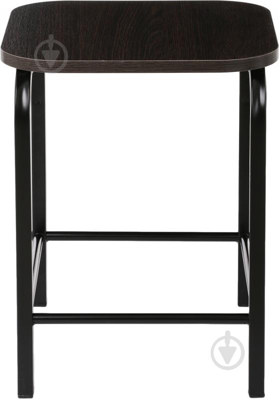 Табурет на металлокаркасе темно-коричневый / черный - фото 2