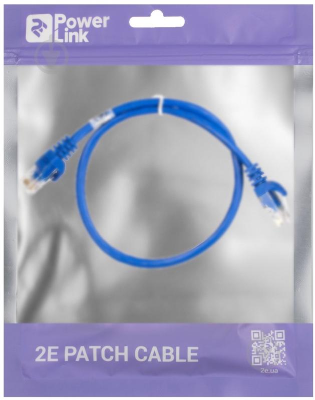 Патч-корд 2E PC5ECA - 050BL Cat 5e / RJ45 / 26AWG 0,5 м синий - фото 3