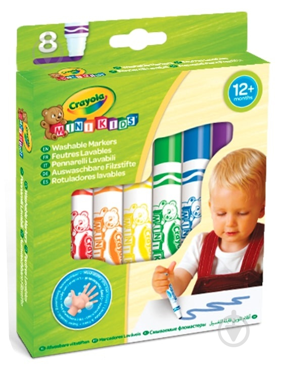 Набор фломастеров Mini Kids (washable) 8 шт. 8324 Crayola - фото 1