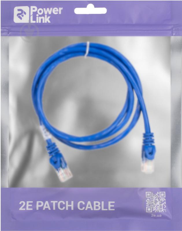 Патч-корд 2E Cat 5e UTP 26AWG 2E-PC5ECA-120BL 1,2 м синий - фото 3