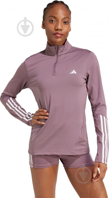 Джемпер Adidas HYGLM 1/4ZIP IX3222 р.S коричневий - фото 1