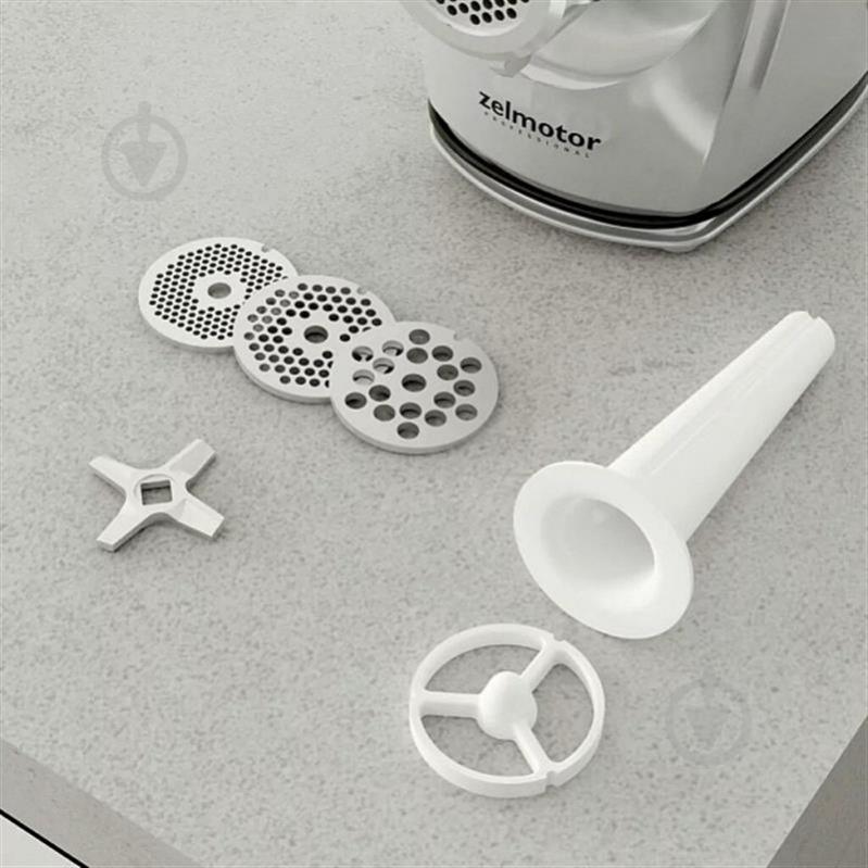 Мясорубка Zelmotor 489.8 UA Silver - фото 5