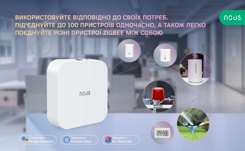 Централь интеллектуальная Nous E7 LAN (ZigBee) белый - фото 9