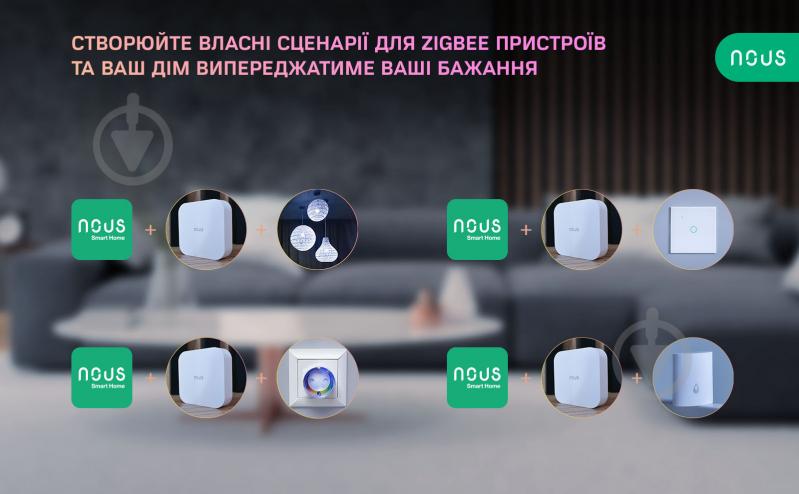 Централь интеллектуальная Nous E7 LAN (ZigBee) белый - фото 4