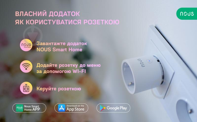 Умная розетка Nous A8 Smart Wifi Socket белый - фото 13