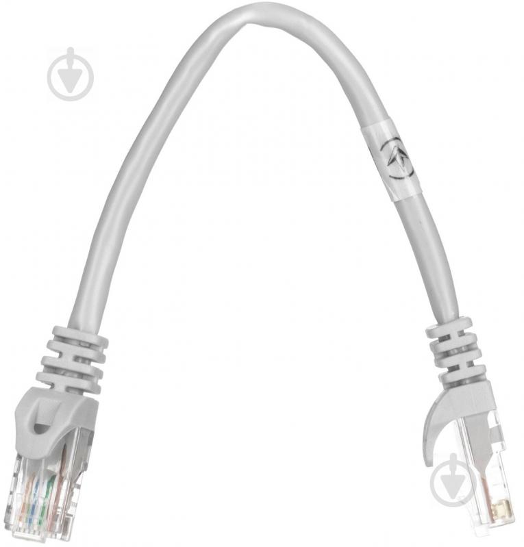 Патч-корд 2E Cat 5e UTP RJ45 26AWG 7/0.16 Cu 2E-PC5ECOP-020GRY 0,2 м серый - фото 1