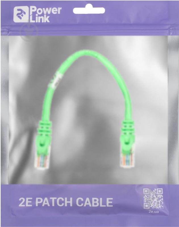 Патч-корд 2E Cat 5e UTP 26AWG 2E-PC5ECOP-020GRN 0,2 м зеленый - фото 3