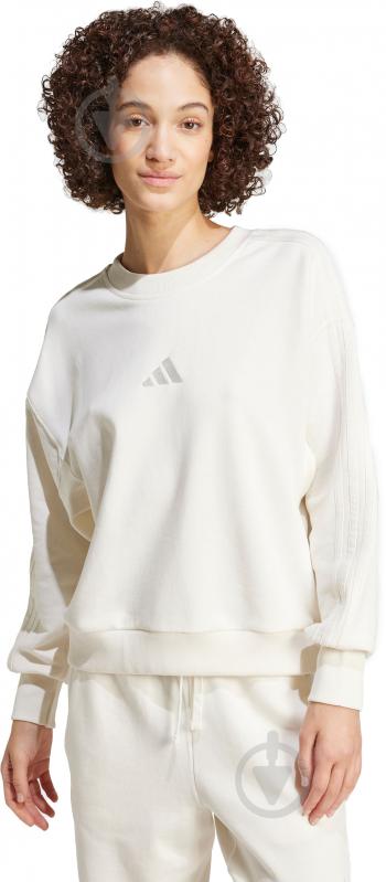 Свитшот Adidas W ALL SZN E SWT IW1132 р.XL бежевый - фото 1